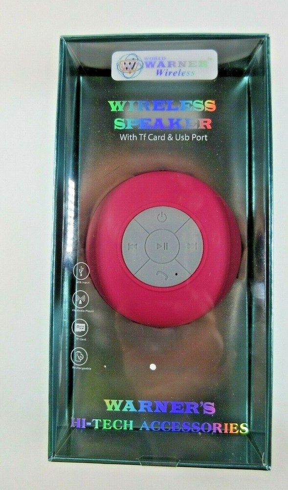 Warner's Wireless Speaker (NIB) Pink or Black