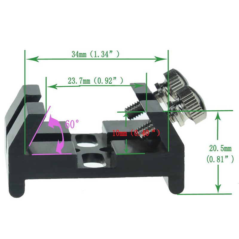 Universal Dovetail Base f Installation Finder Scope Green Laser Pointer Bracket