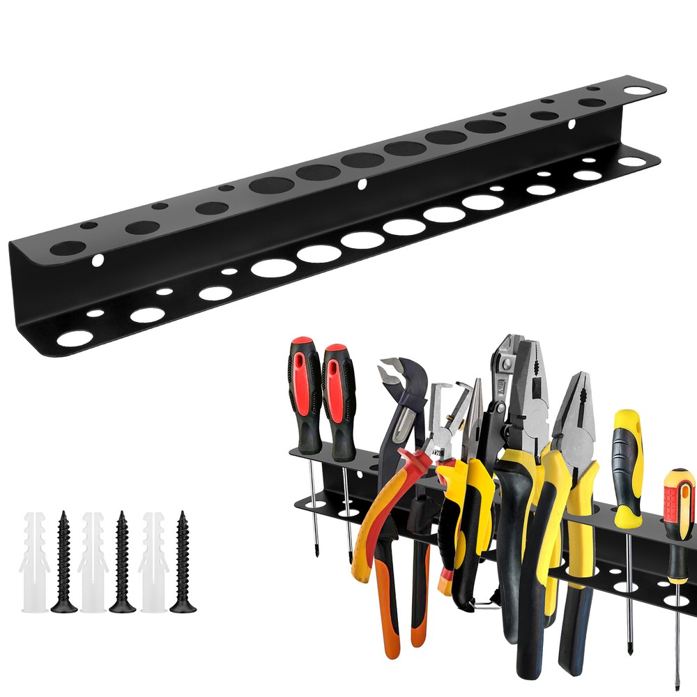 Screwdriver Holder Tool Rail Rack, Driver Hand Tools Organizer Shelf Wall Mount