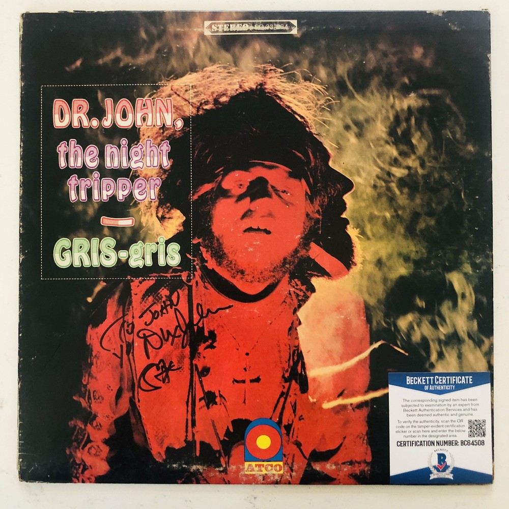 DR JOHN Autograph Signed "The Night Tripper" Record LP Beckett Authentication