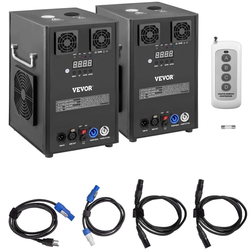 Uimoso 2PC Cold Spark Machine 700W Firework Stage Effect DMX Event Party Wedding