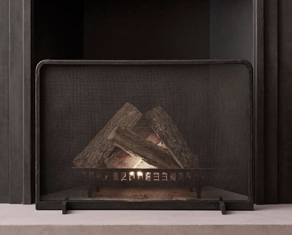 38in Small Fireplace Screen – Handcrafted Decorative Home Accent
