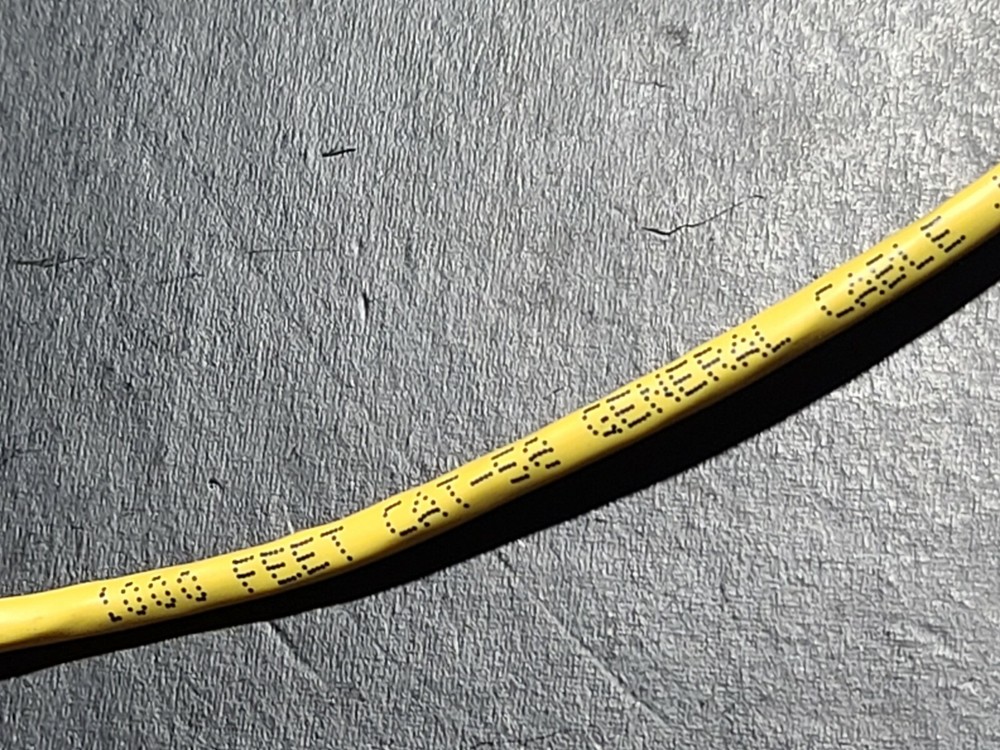 General Cable GenSPEED 5000 24/4P Cat5E UTP Plenum Network Cable Yellow /100ft