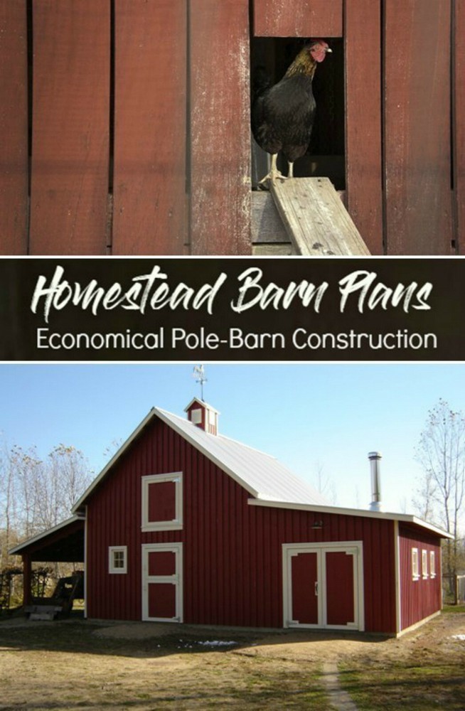27 Small Farm Barn Designs -  Complete Pole-Barn Building Plans (B-11)