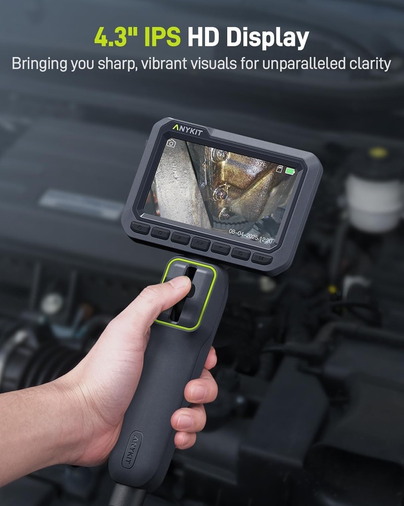 5.5mm Endoscope Borescope Inspection Camera Two-Way Articulating 4.3" IPS Screen