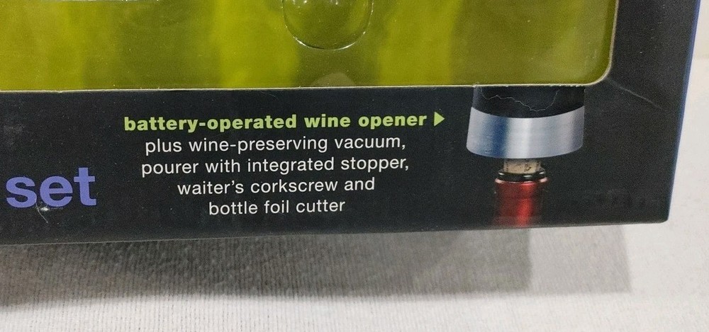 Cordless 7Pc Wine Accessory Gift Set PLATINUM Collection By Shift3