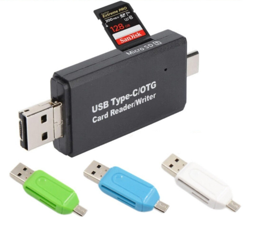 Card Reader USB 2.0 Type C Micro TF OTG Smart Memory Adapter Laptop Computer Lot