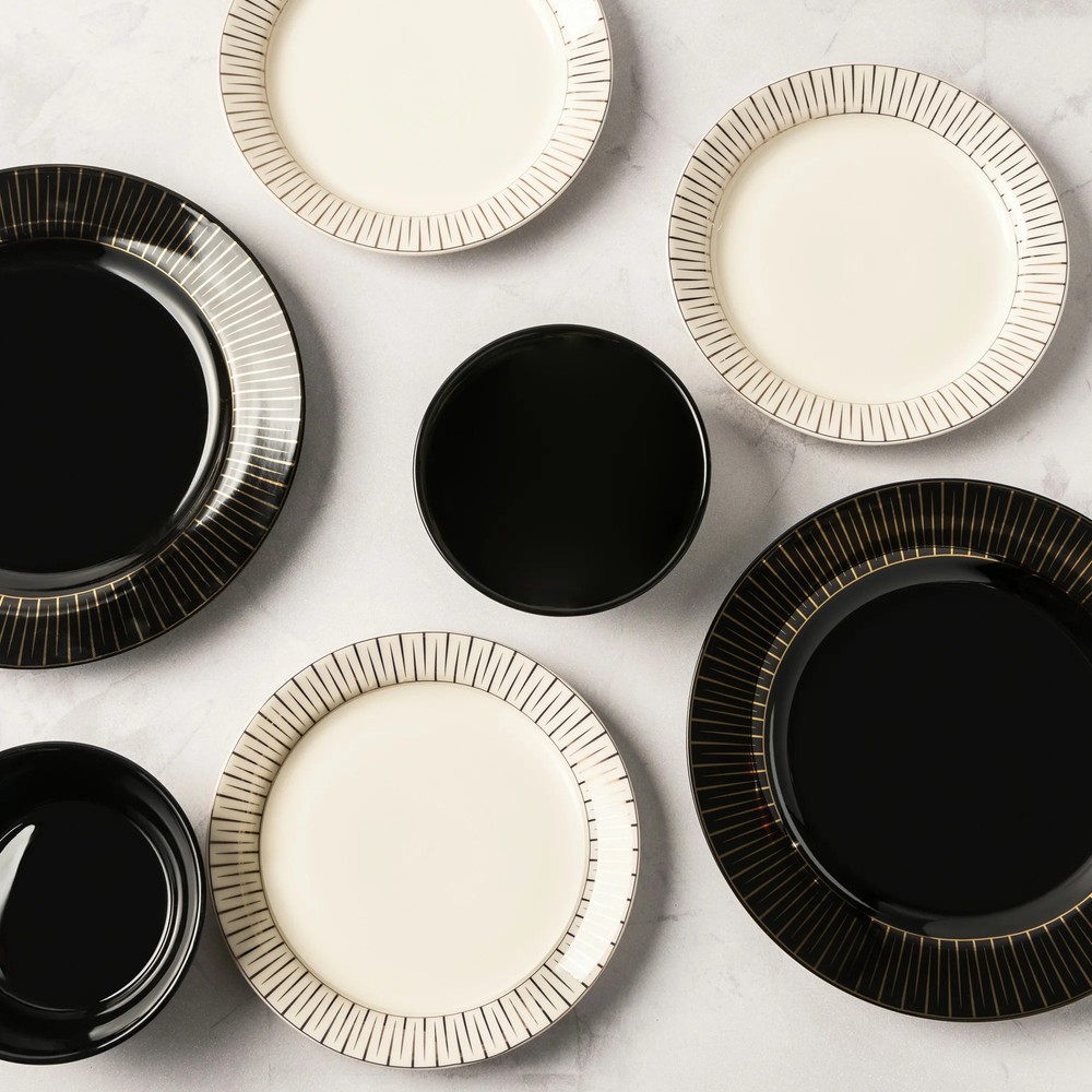Thyme & Table Maison 12-Piece Ceramic Dinnerware Set