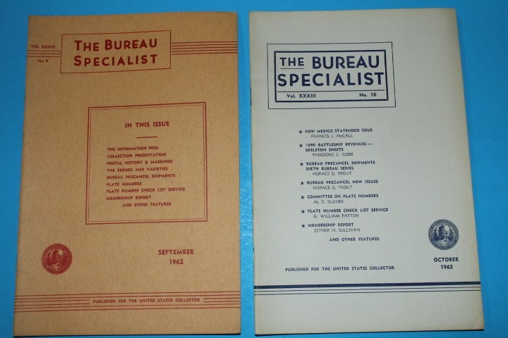 The Bureau Specialist Journal 1962 Full year BlueLakeStamps Timeless info