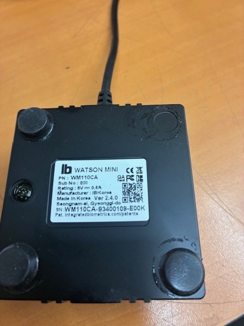 Integrated Biometrics Watson Mini Two Fingerprint Roller Scanner Micro-USB