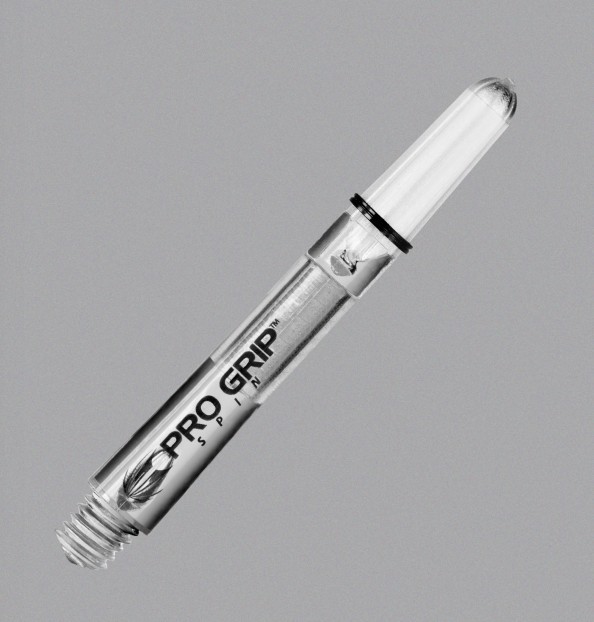 CLEAR INTERMEDIATE TARGET PRO GRIP SPIN DART SHAFTS.. 40.5mm