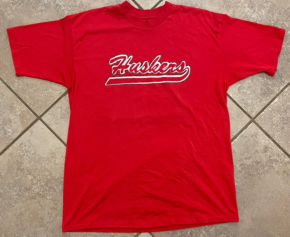 Vintage Single Stitch Tshirt Huskers Red XL