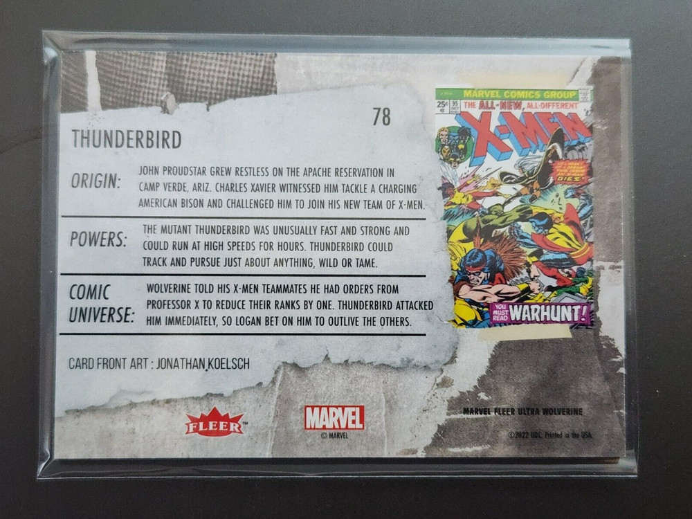 FLEER ULTRA WOLVERINE THUNDERBIRD#78