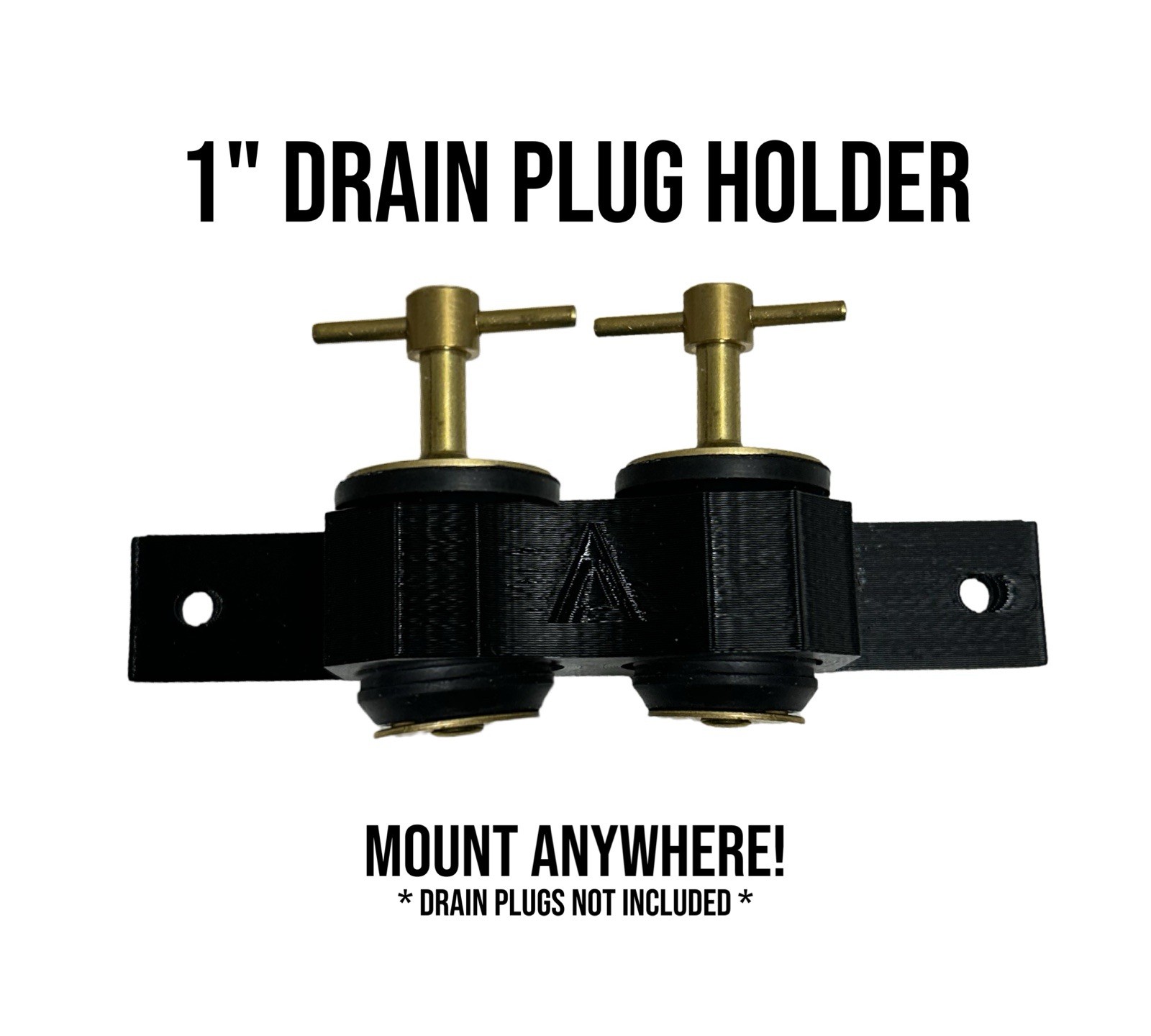Double Drain Plug Holder For 1" Plugs- Fishing Boat Accessory &Organizer Storage
