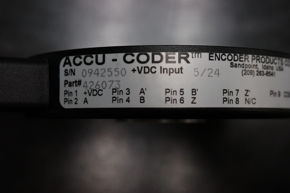ACCU-CODER 426073 - 000 ENCODER with Parts/ Paperwork