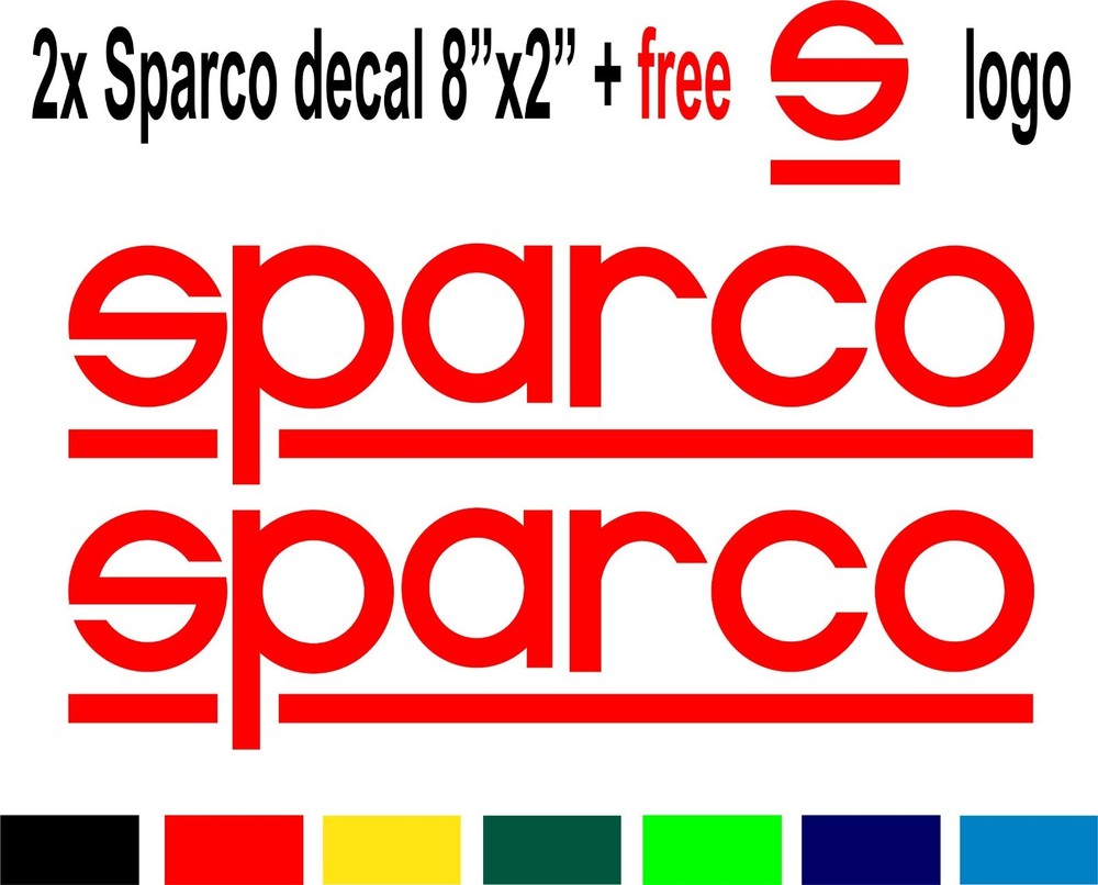 2x sparco decal +free s logo