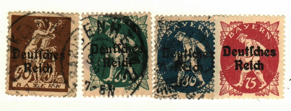 Bavaria #261, 263 used, 264 MH, 265 used