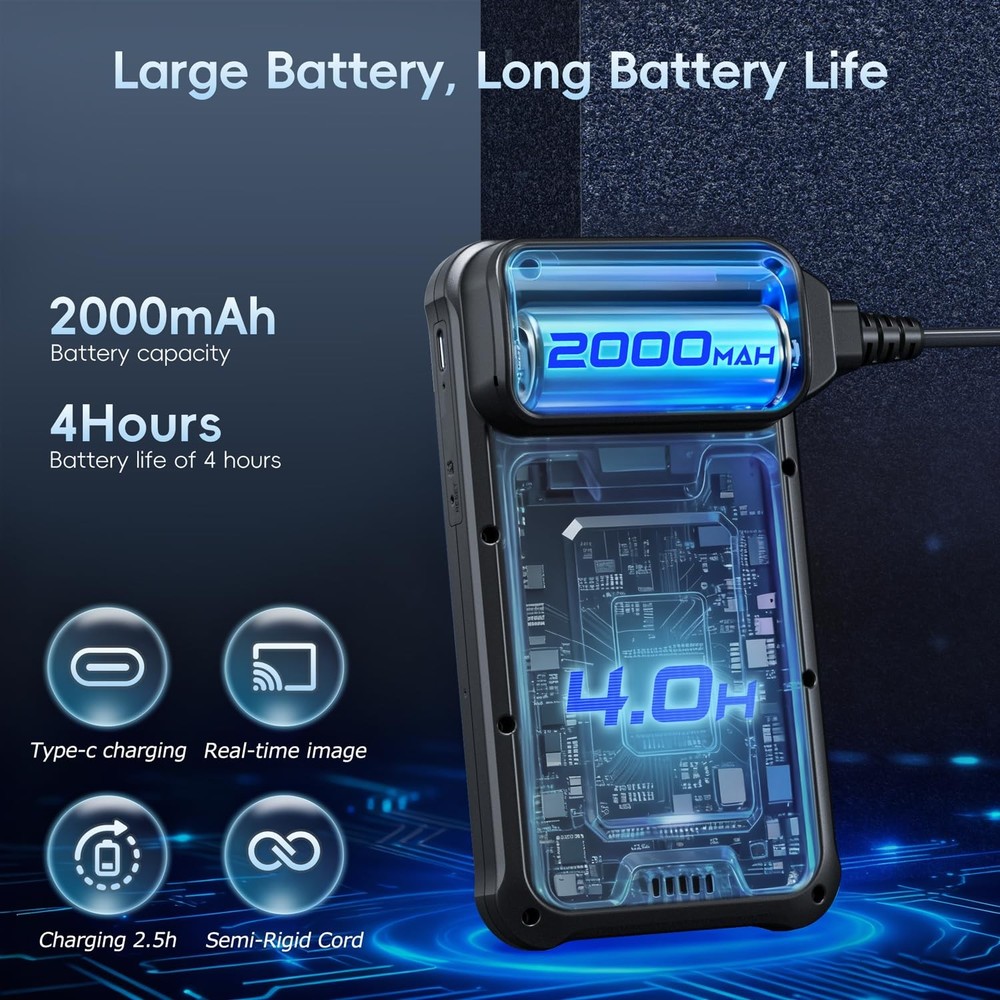 SKYBASIC Industrial Endoscope Borescope Camera with Light, 16.5FT, black