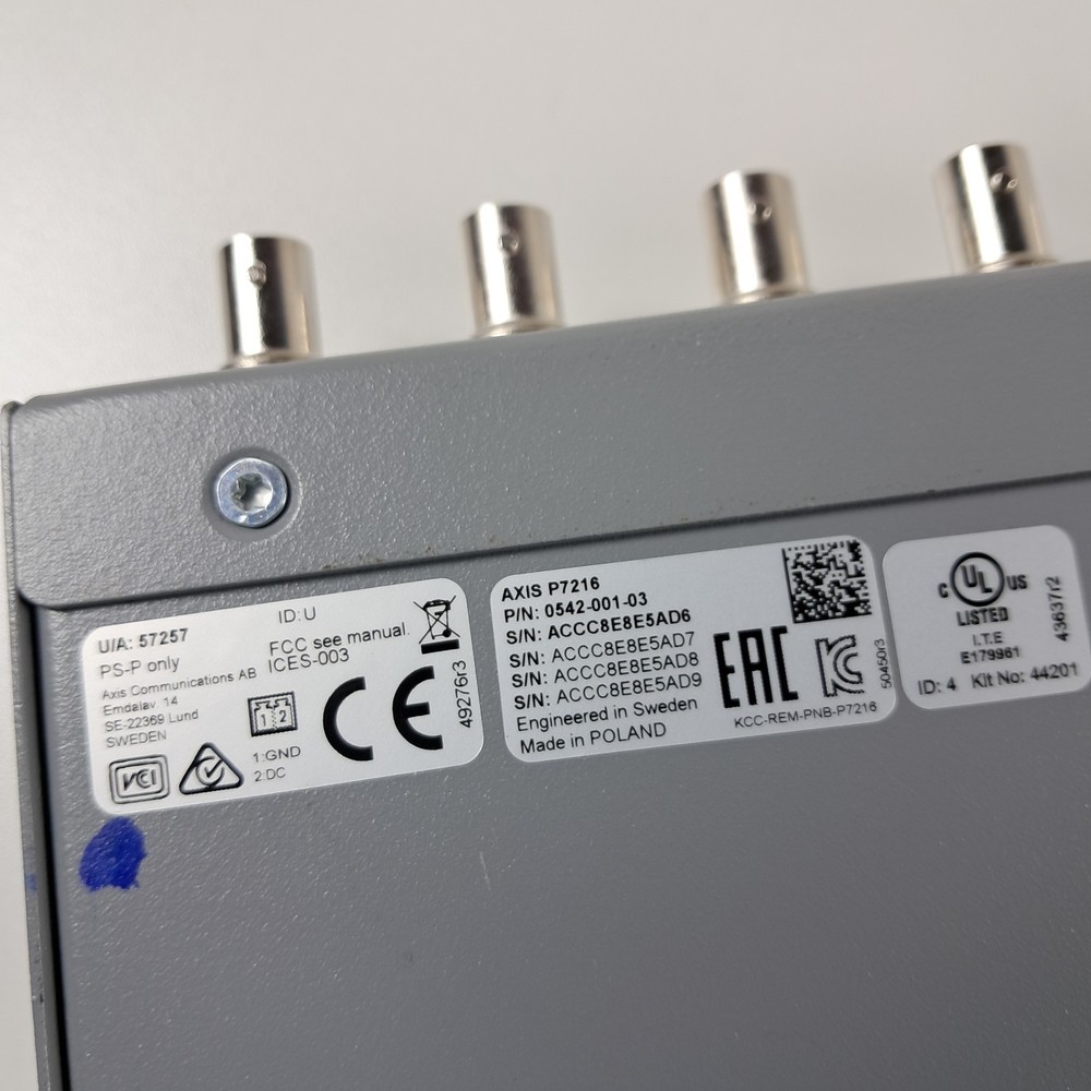 Axis P7216 Rack Mountable Video Encoder