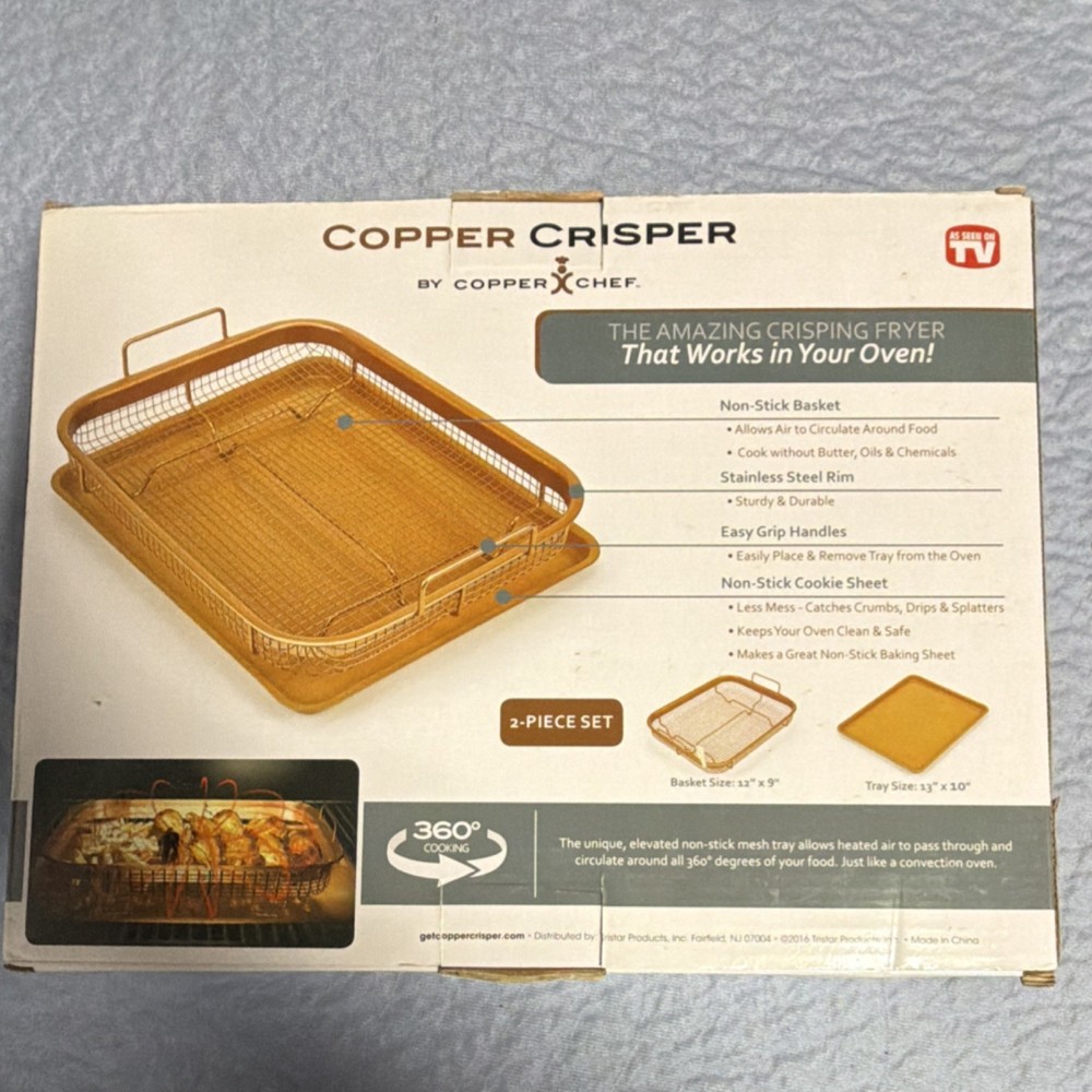 Copper Chef Copper Crisper 2-Piece Non-Stick Baking Tray & Rack Set