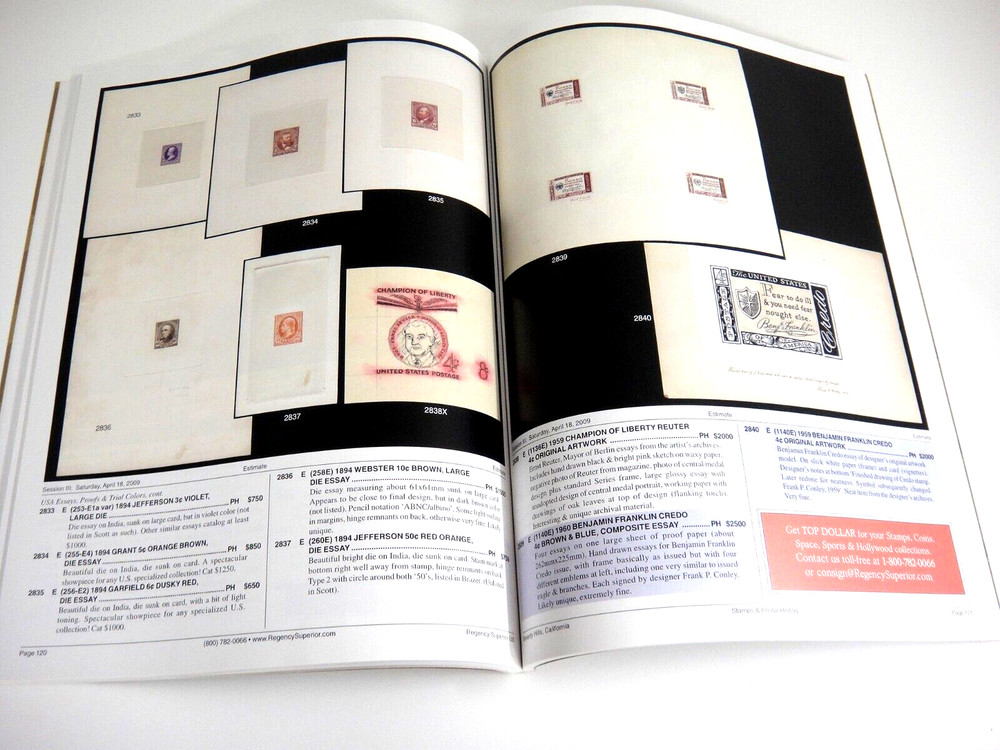 Regency Superior Stamp Auction Catalog 2009 Zeppelin Sets Errors Confederate
