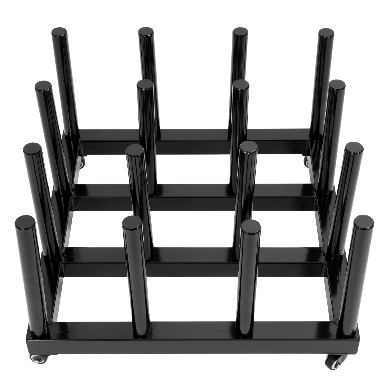 Vinyl Cart Mobile Media Rack 16 Roll Capacity Heavy Duty Digital Media Storage