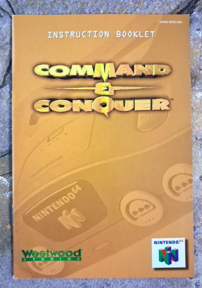 Command & Conquer Manual - Nintendo 64 **EXCELLENT**
