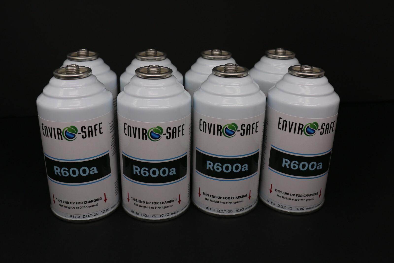 Enviro-Safe R-600a Refrigerant Inverted Piercing 6 oz 8 Cans #8070
