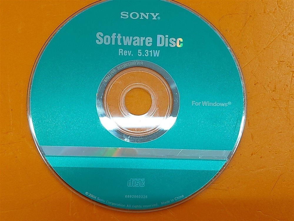 ⭐️⭐️⭐️⭐️⭐️ Sony Software Disc Rev. 5.31W for Windows 2004 CD