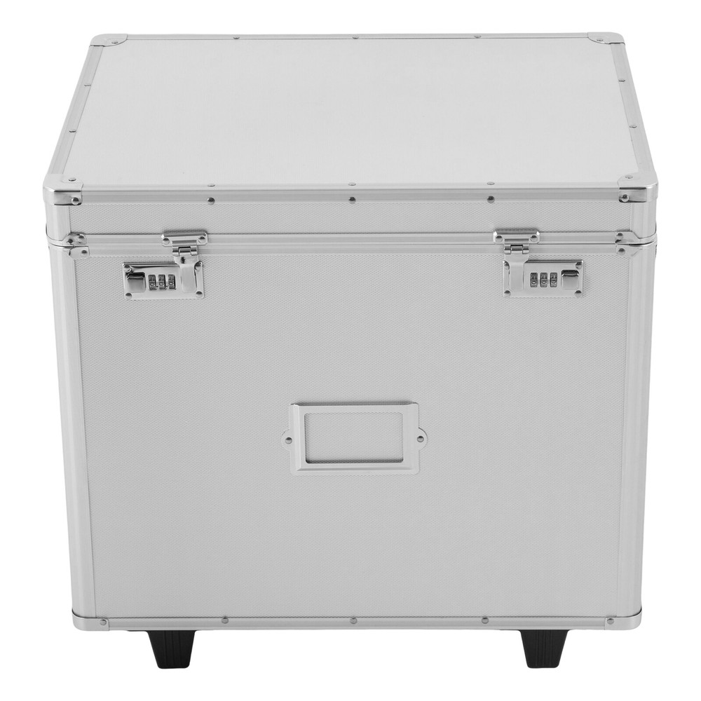 Freestanding File Organizer Box Rectangular Storage Box Silver 48.8*38*41cm