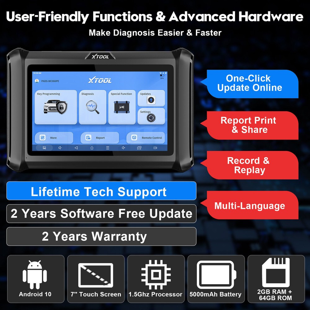 USED XTOOL X100PAD S Auto K*ey Programming Tool All System Diagnostic CANFD&DOIP