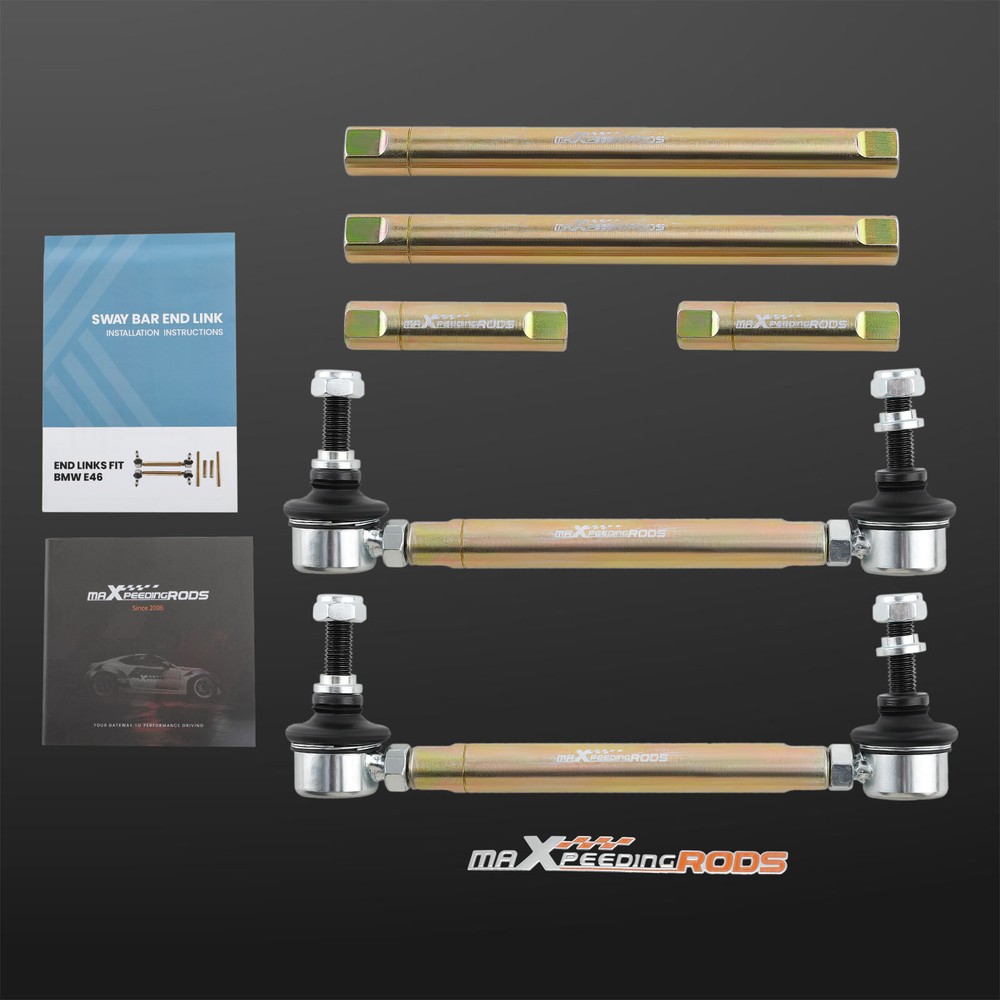 Front Left Right Adjustable Sway Bar End Links For BMW E46 + M3