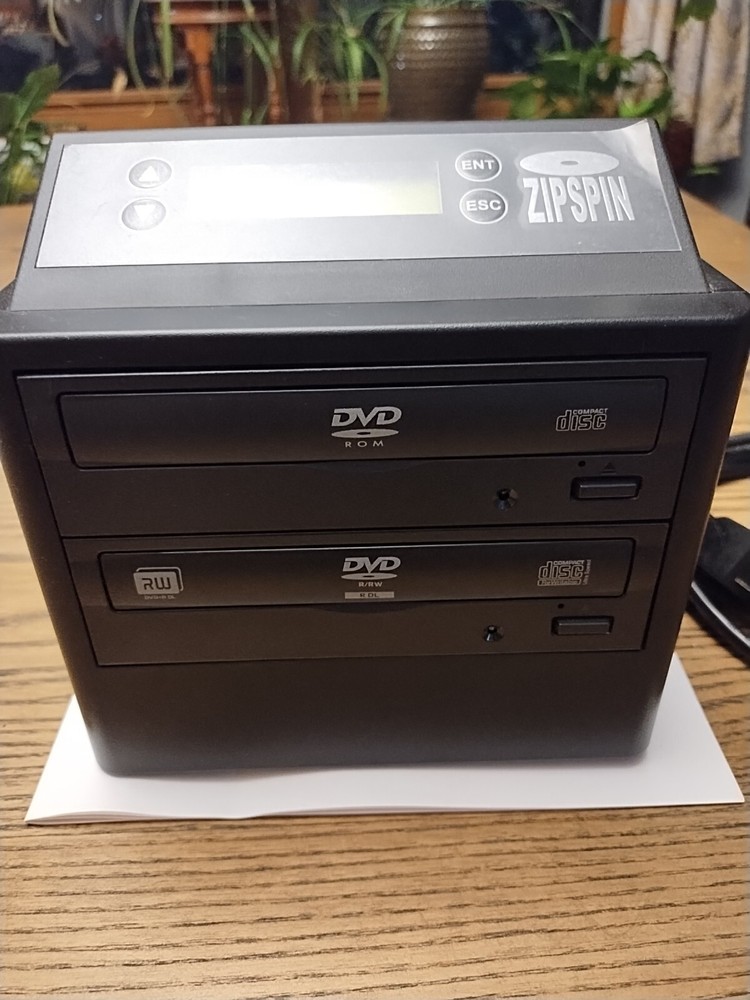 Zipspin CD/DVD Duplicator CD DVD Copier DVD-121-PRO-WM -- tested --