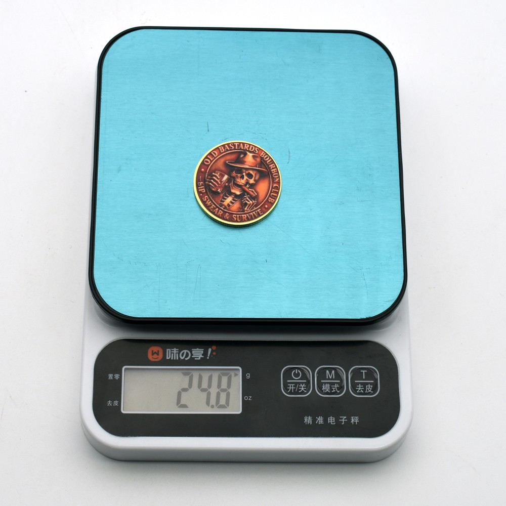 Old Bastards Bourbon Club Lifetime Member Medal - Sip, Swear & Survive Coin