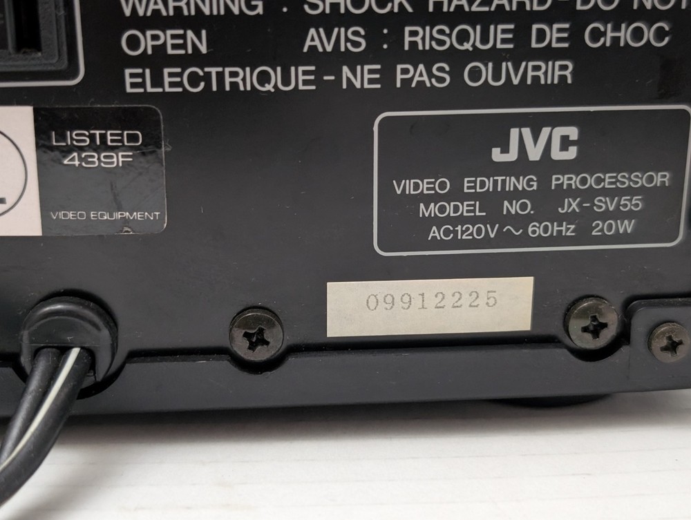 JVC JX-SV55 video editing Processor RCA Connectivity