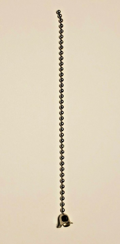 NICKEL PLATED PULL CHAIN FOR PULL CHAIN LAMP SOCKETS 6" LONG NEW 300J