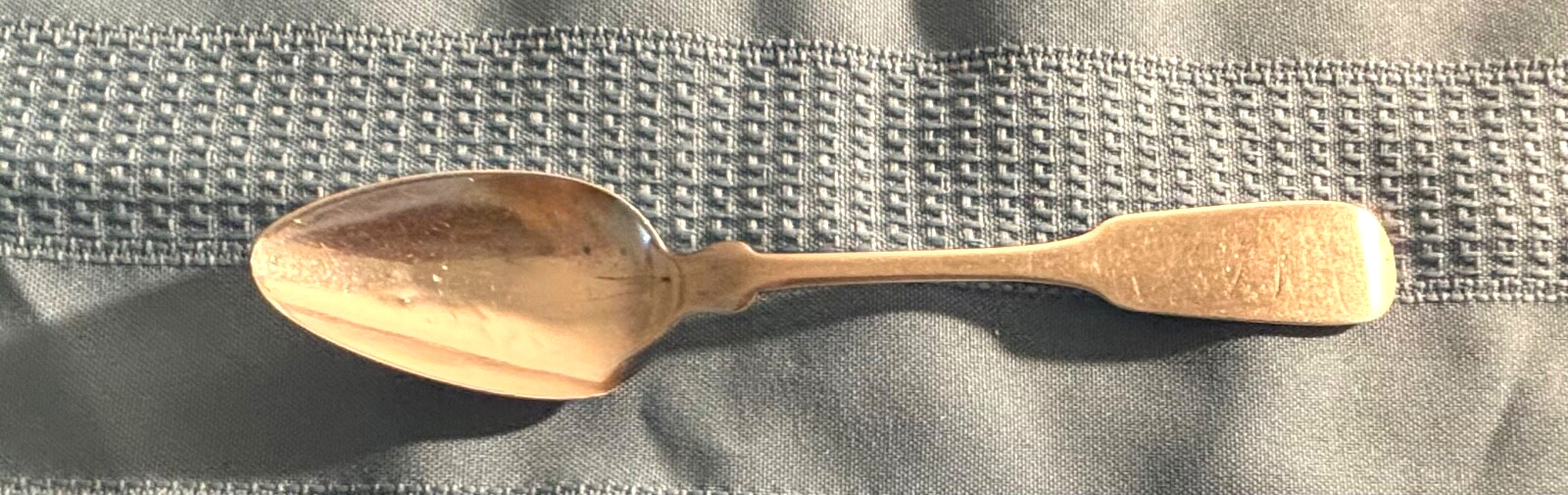 George W Hoff  Bright  Coin Silver Teaspoon New York c 1850 Has Monogram