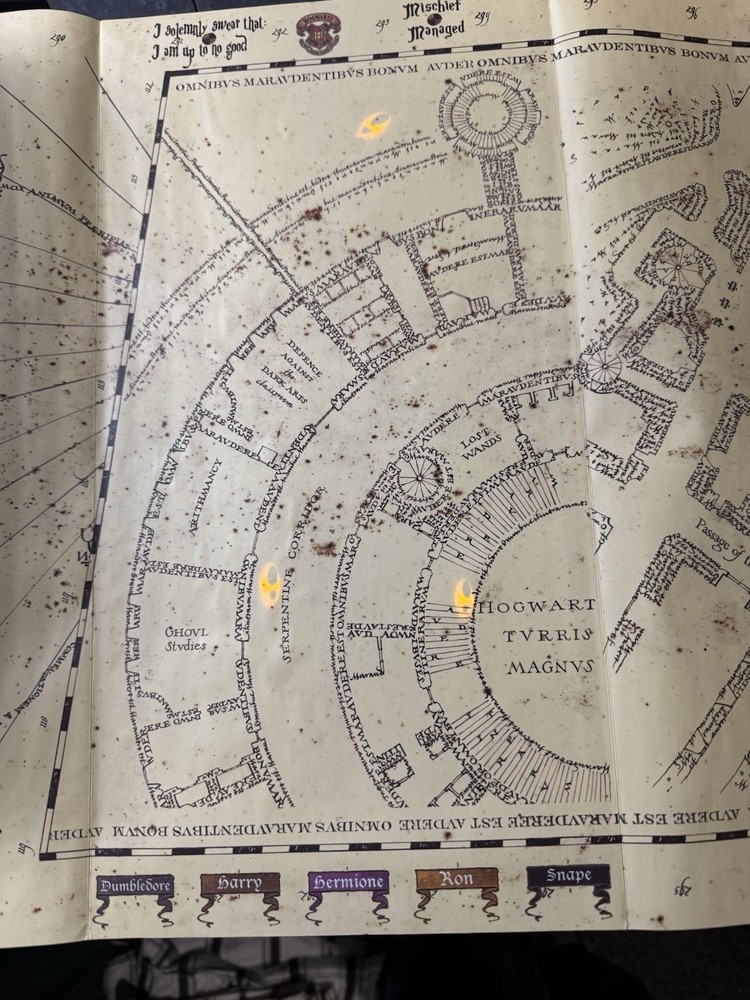 Harry Potter Marauders Map & Wand Interactive Footprints Light Sounds