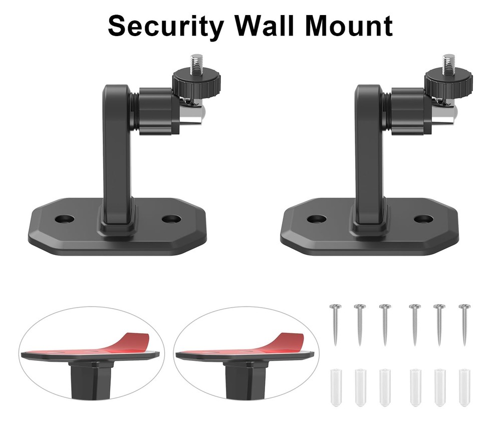 2Pack Adjustable Wall Mount Bracket Compatible with Ring Stick Up Cam & Black