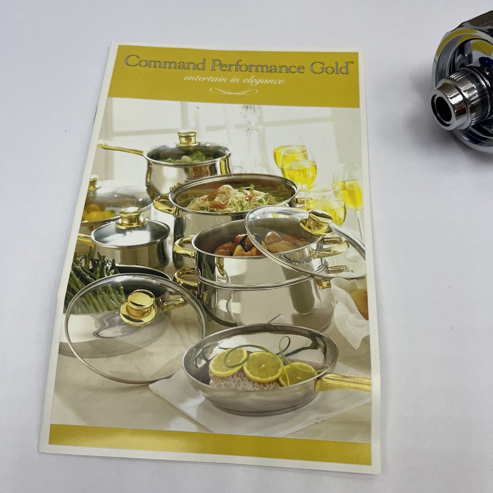 NEW COMMAND PERFORMANCE GOLD COOKIE PRESS WITH SHAPE PLATES HSN