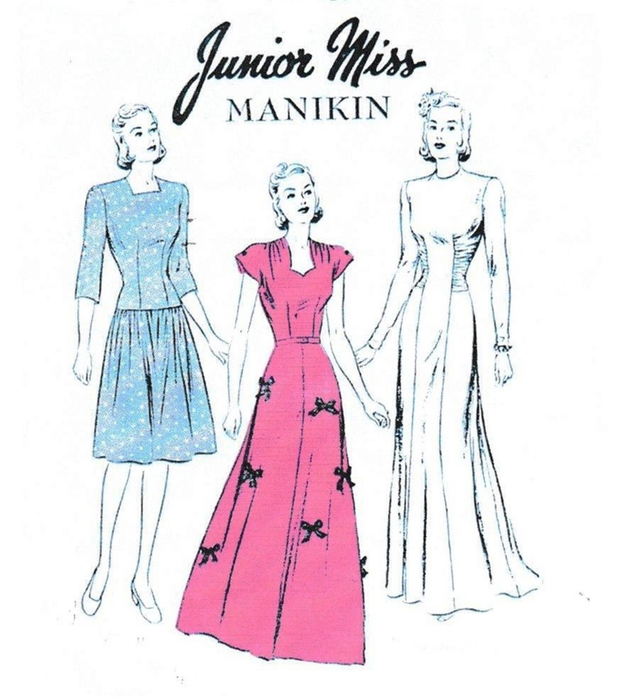 Three Butterick Junior Miss Manikin Sewing Patterns Set 1 COPY
