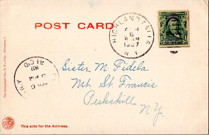 New York Highland Falls 1907 duplex  PC.