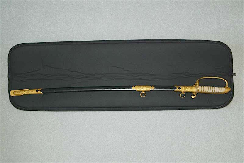 Custom Sword Case 36" X 6" padded, zippered - Perfect fit for WW2 Parade Sword