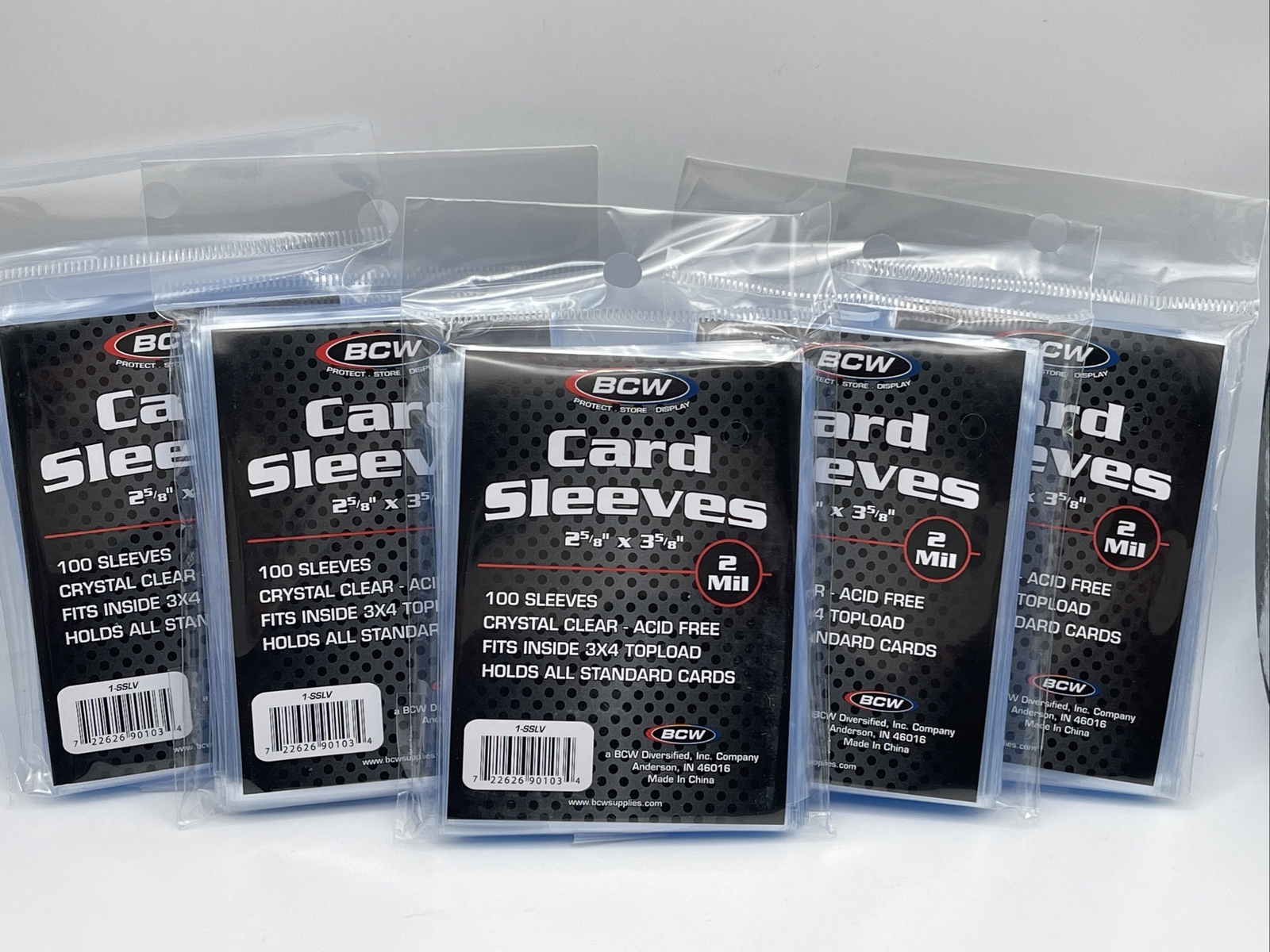 BCW Penny Card Soft Sleeves 5 Packs of 100 for Standard Sized Cards = 500