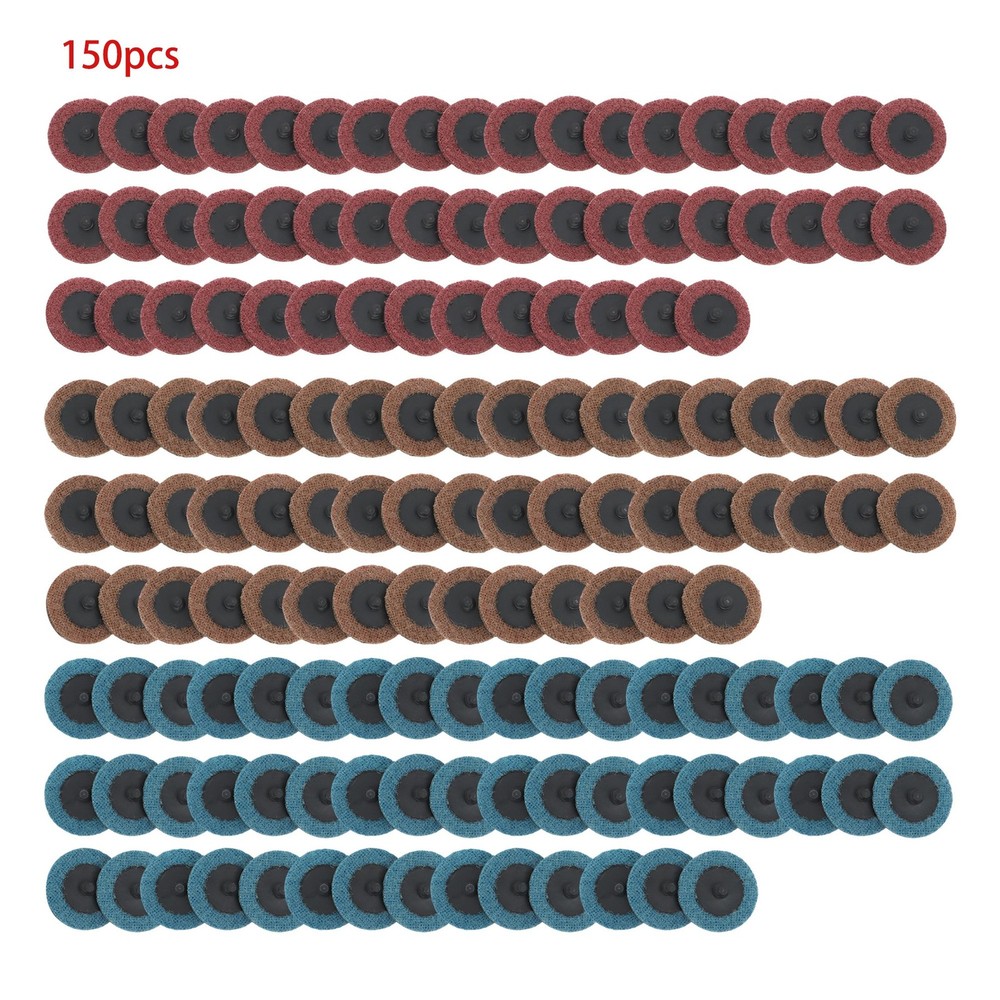 2 Inch Fine Medium and Coarse Quick Change Torque Sanding Discs - 150 Pack