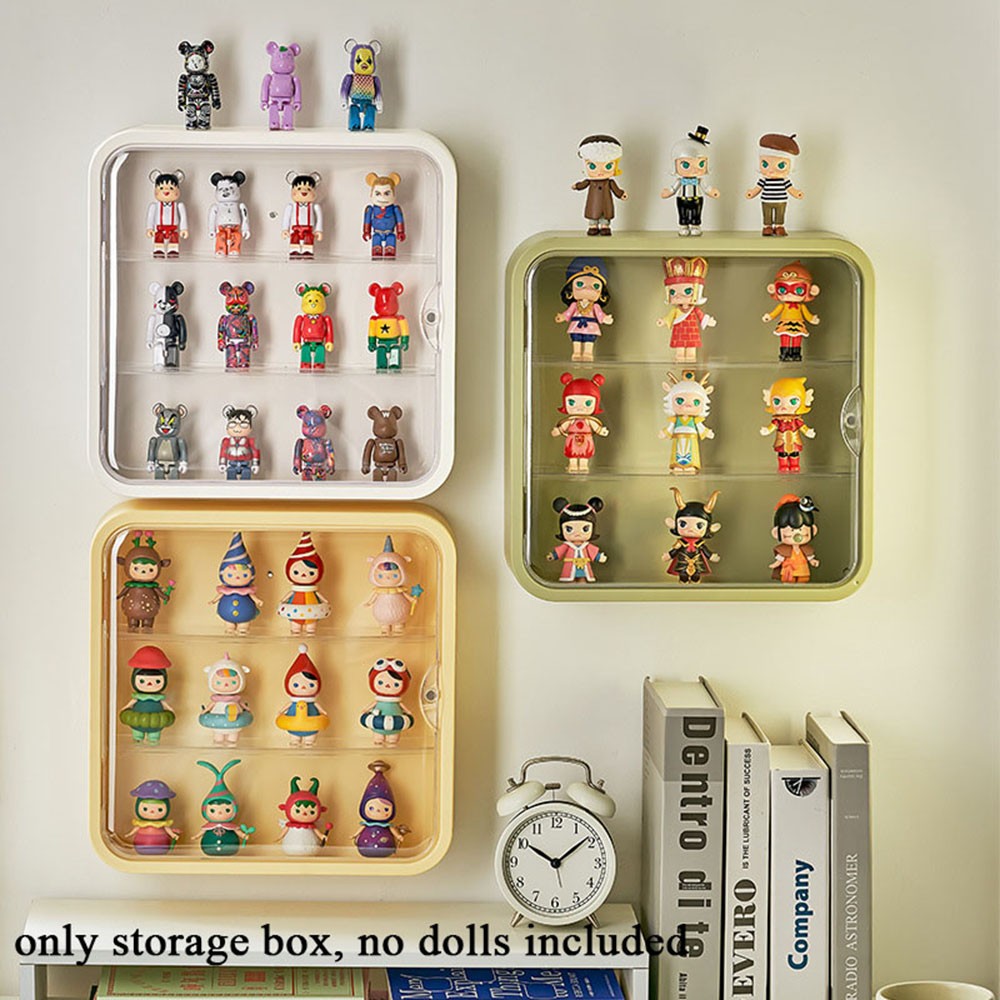 Wall Display Case for Action Figures with Multiple Compartments and Clear View