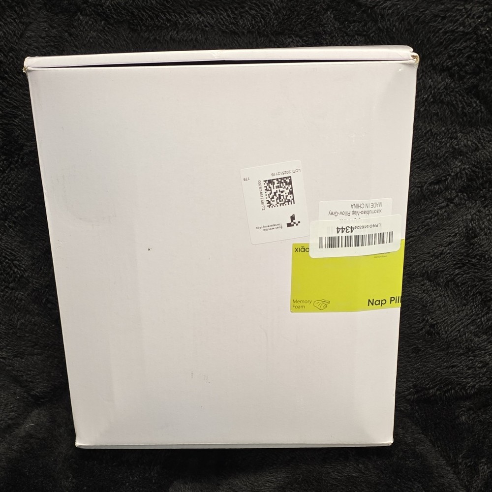 xiaomi Memory Foam Nap Pillow Gray 10.6 x 6.6 in Solid Rectangular