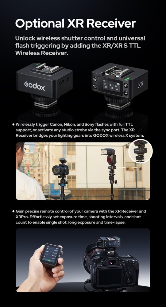 Godox X3 Pro O Touchscreen Flash Trigger for Olympus 2.4G Wireless LCD Screen
