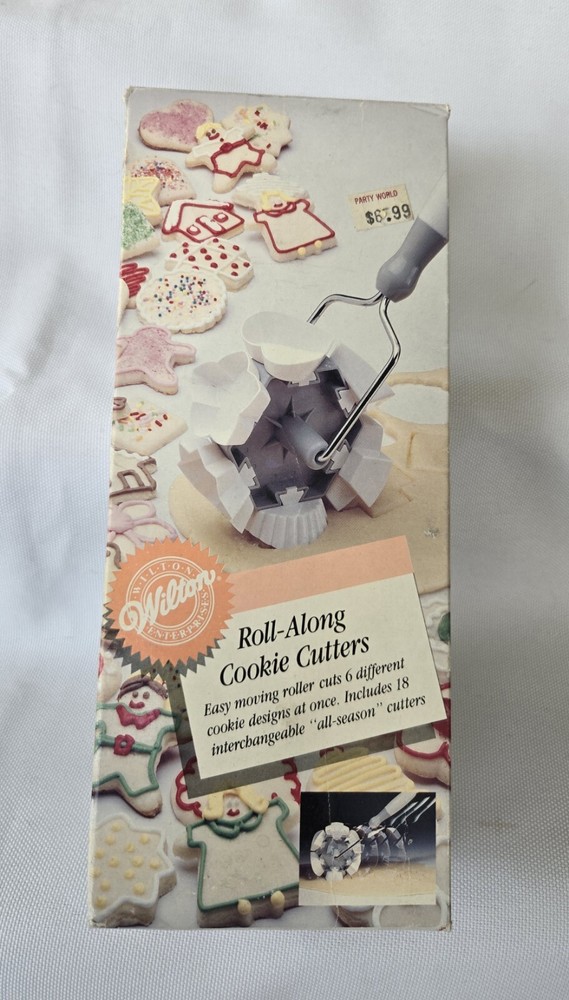 Wilton Roll-Along Cookie Cutters,6 Cookies at a Time, 18 Interchangeable Cutters