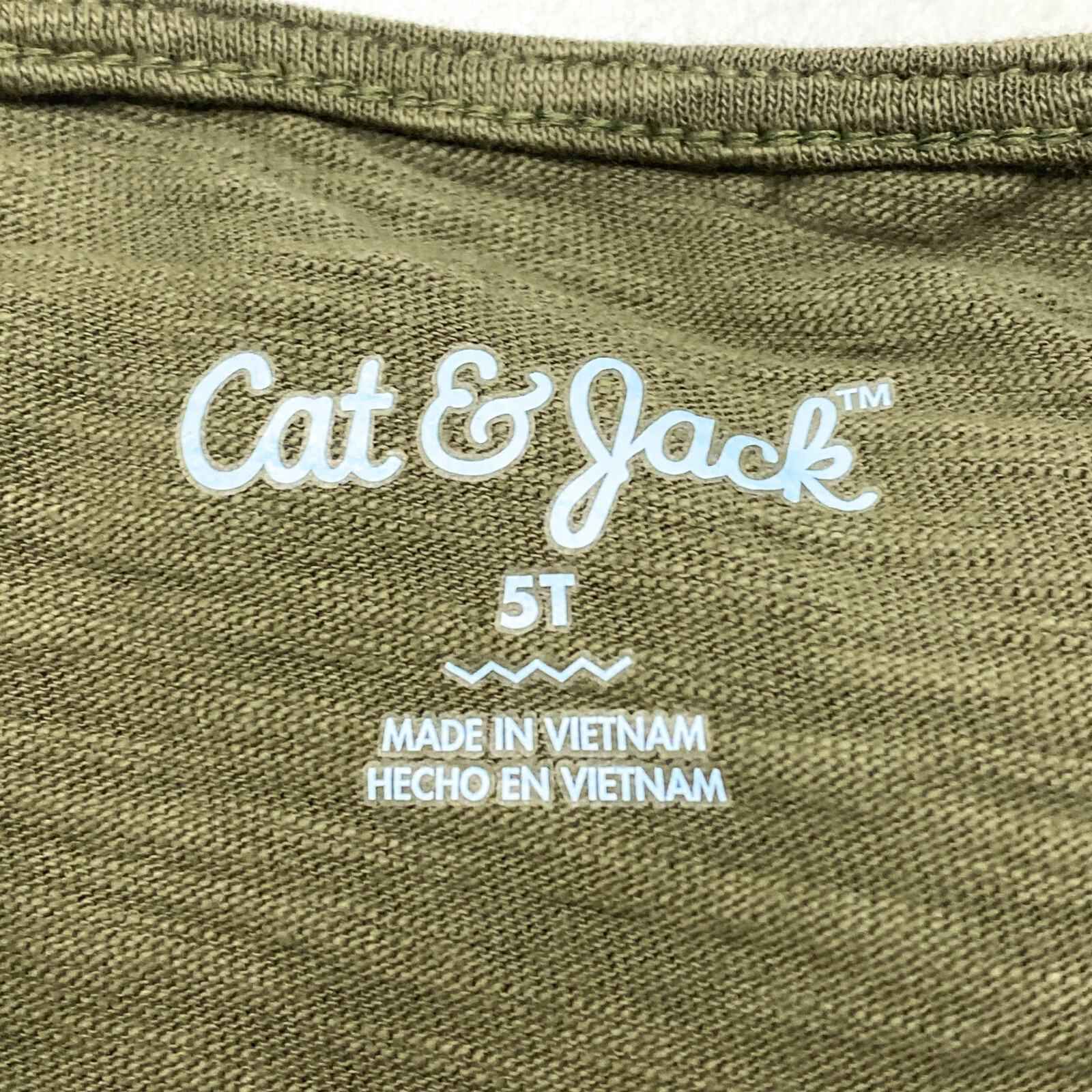 Cat & Jack Toddler Girls Size 5T Cap Sleeve Dress Olive Green